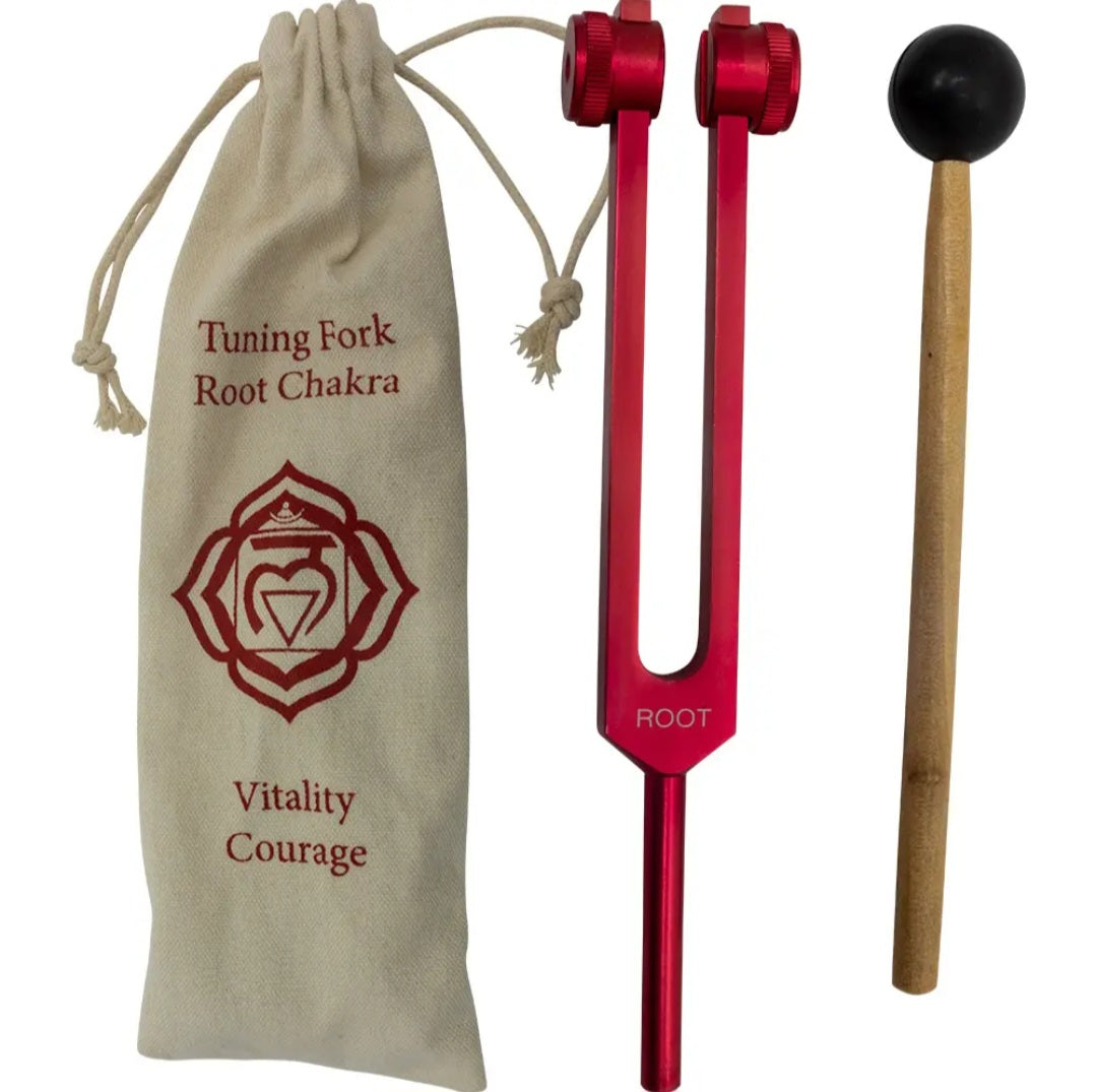Tuning Fork 8.5" - Red Tuned For Root Chakra