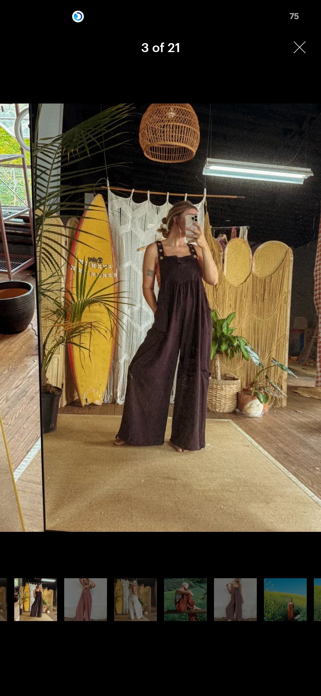 Organic HEMP Overalls Natural Fibre Adjustable Boho Jumpsuit One Size